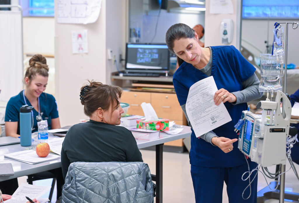 LPN students learning in class