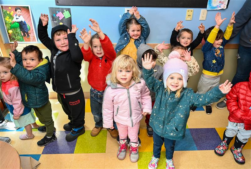 Photo of young children in a classroom.