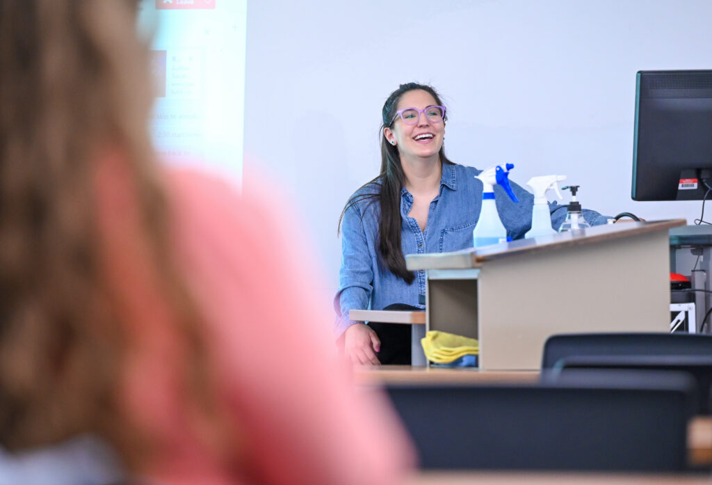 Photo of instructor in classroom