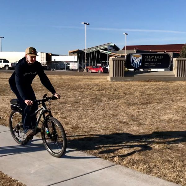 Great Falls College renewable energy students auction student-built e-bike